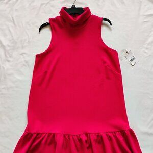 Ophelia Roe Sleeveless Ruffle Dress Color Fuchsia Size M